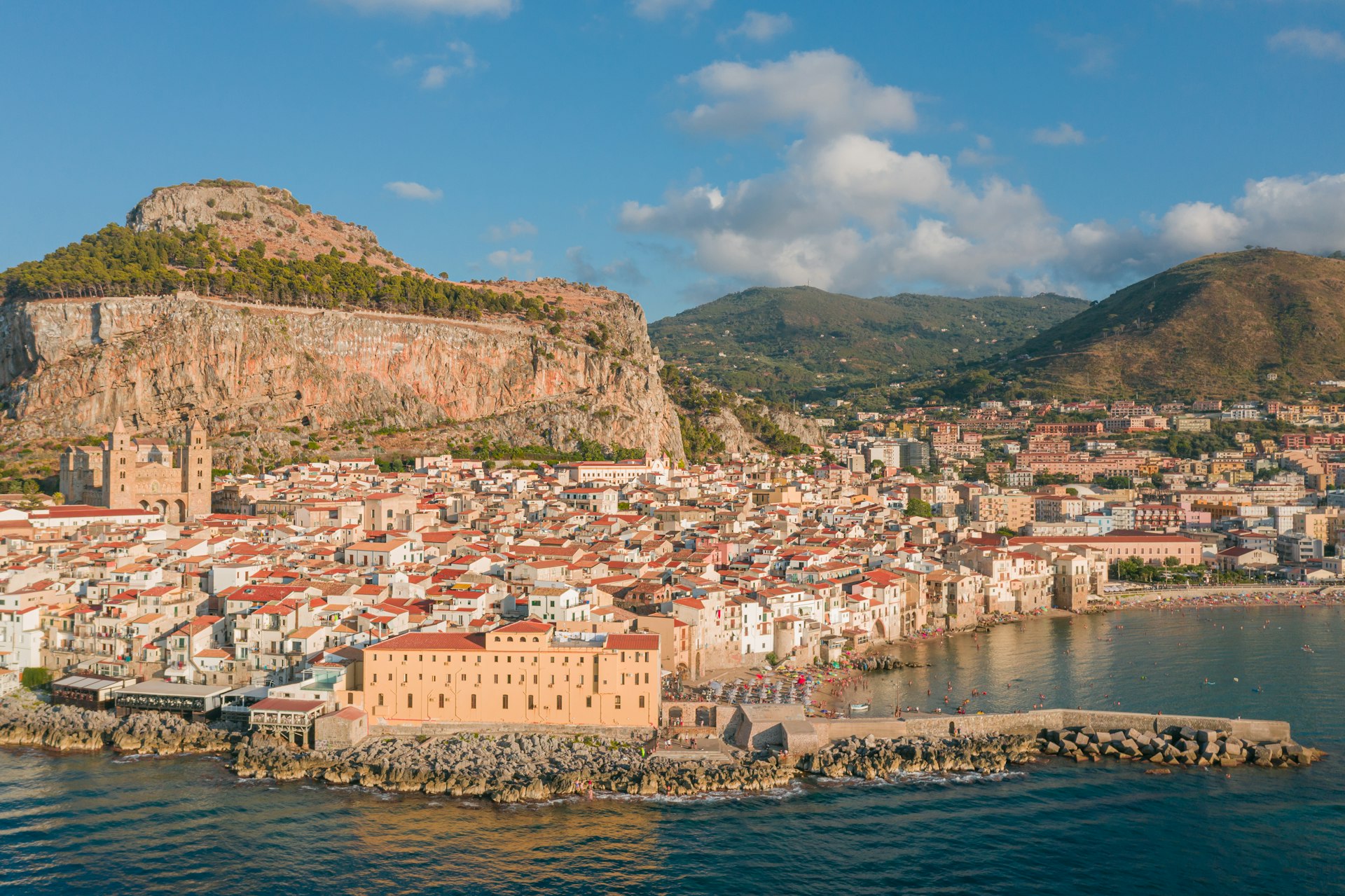 Cefalù, Sicily, seen from the sea